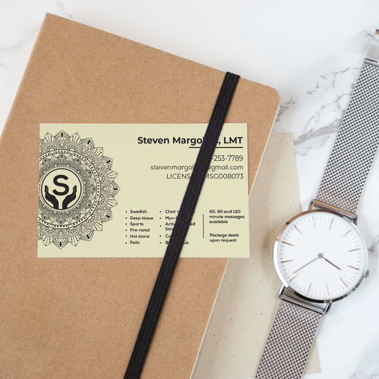 Double Sided lineal mandala Business Cards-100pcs