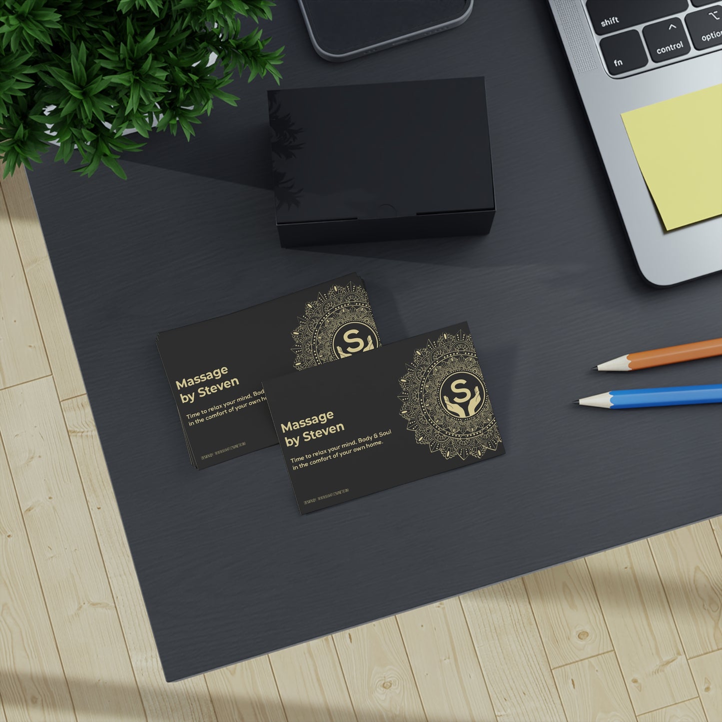 Double Sided lineal mandala Business Cards-100pcs